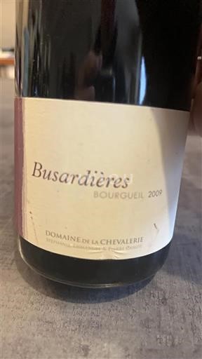 Údolí Loiry Bourgueil Domaine La Chevalerie Busardières 2009