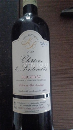 Lounais-Ranska Bergerac Château Les Fontenelles Vieilles Vignes 2020