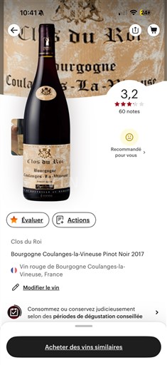 Borgogna Borgogna Coulanges-la-Vineuse Clos du Roi 2012