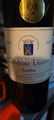 Bordéus Château Thuron Tradition 2007