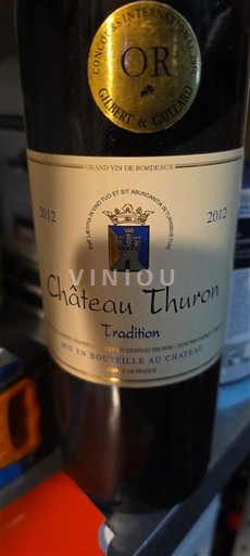 Bordéus Château Thuron Tradition 2012