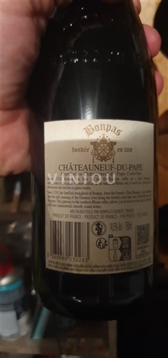 Rhônen laakso Châteauneuf-du-Pape Bonpas Ei vuosikertaa