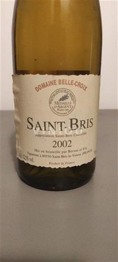 Borgoña Saint-Bris Domaine Belle-Croix 2002