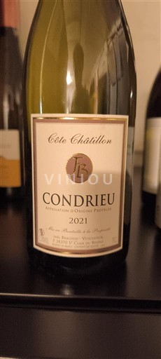 Vini Blanc sec Côte Chatillon 2021 Francia Valle del Rodano Condrieu AOC
