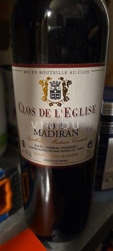 Tây Nam Madiran Clos de l'Eglise 2015