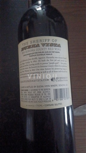 Vùng trồng nho được cấp phép California Bờ biển Sonoma Buena Vista The Sheriff of Buena Vista Không niên vụ
