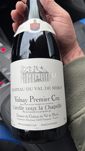 Vinos Rouge sec Carelle sous la Chapelle Château Val de Mercy 2014 Francia Borgoña Volnay AOC Premier Cru