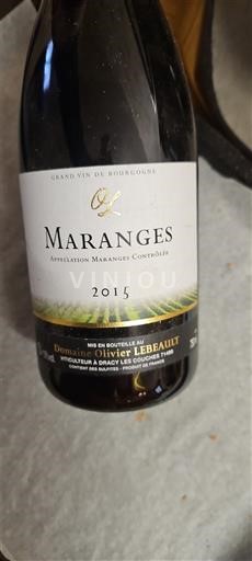 Burgundsko Maranges Domaine Olivier Lebeault 2015