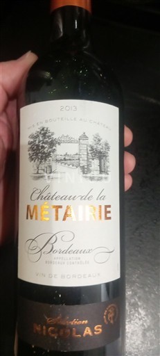 Bordeaux Château La Métairie 2013