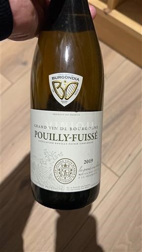 Borgoña Pouilly-fuissé Burgondia Les Fins Lieux 2019