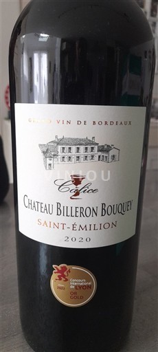 Bordeaux Saint-Émilion Château Billeron Bouquey Édifice 2020