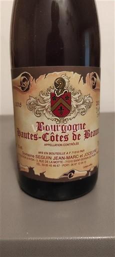 Bourgogne Ikke specificeret Seguin Jean-Marc et Jocelyne 2018