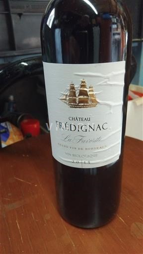 Bordeaux Blaye-côtes-de-bordeaux Château Frédignac La Favorite 2015