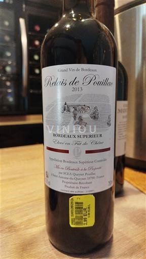 Bordeaux Bordeaux Supérieur Relais de Pauillac 2013