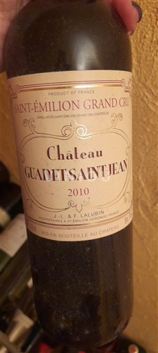 Bordeaux Saint-Émilion Grand Cru Grand Cru Château Guadet Saint-Jean 2010