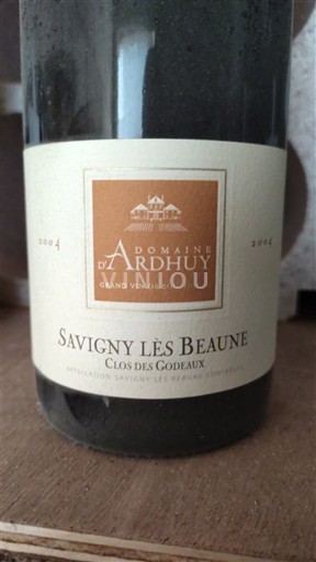 Burgundy Savigny-lès-Beaune Domaine Ardhuy Clos des Godeaux 2004