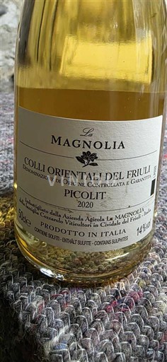 Friul-Veneza Júlia Colli Orientali del Friuli La Magnolia Picolit 2020