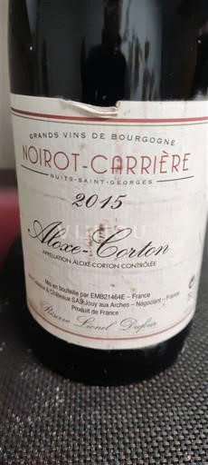 Wines Rouge sec Noirot-Carrière 2015 France Burgundy Aloxe-Corton AOC