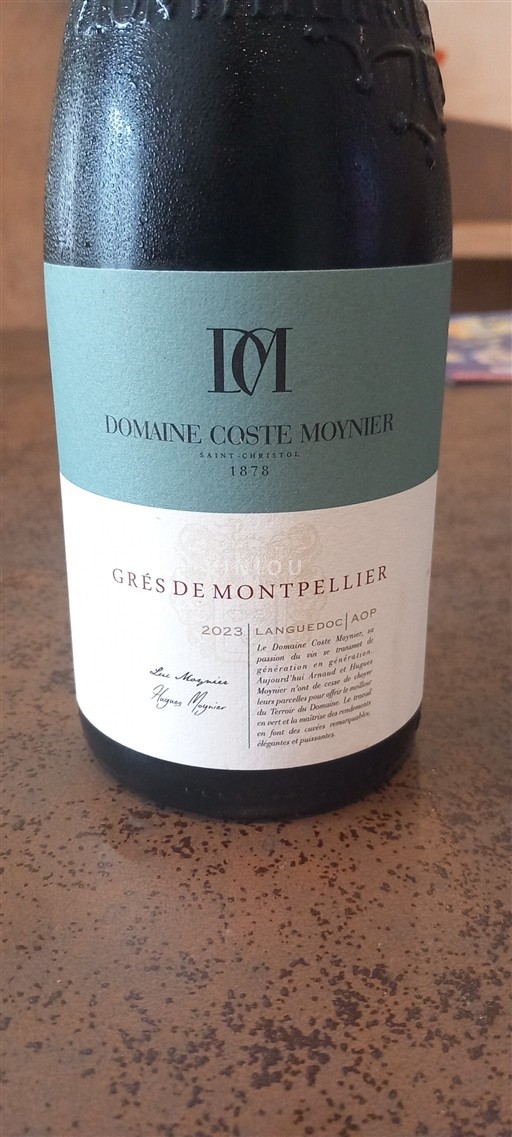 Languedoc Domaine Coste Moynier Grès de Montpellier 2023