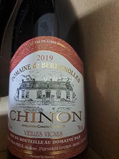 Údolí Loiry Chinon Domaine Bertignolles Vieilles Vignes 2019