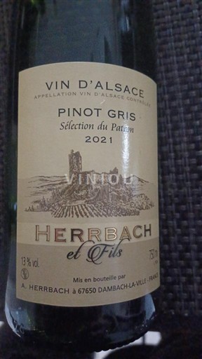 Alsace Herrbach et Fils Sélection du Patron 2021