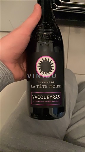Rượu vang Rouge sec Domaine La Tête Noire Non millésimé Pháp Thung lũng Rhône Vacqueyras AOC