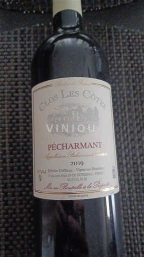 Tây Nam Pécharmant Clos Les Cotes 2019