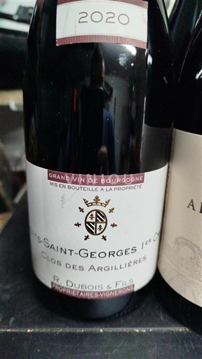 Burgundy Nuits-Saint-Georges Premier Cru R. Dubois & Fils Clos des Argillières 2020