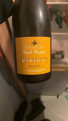 Vallée de la Loire Coteaux-d'ancenis Domaine Haut Fresne Malvoisie 2022