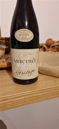 Burgundsko Mercurey Héritage Rodet Héritage 2016