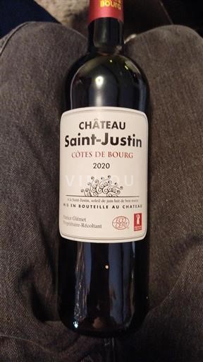 Bordéus Côtes-de-bourg Château Saint-Justin 2020