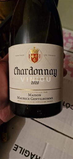 Vin Blanc sec Maison Maurice Gentilhomme 2020 France Bourgogne Bourgogne Chardonnay AOC