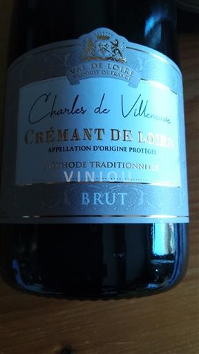 Thung lũng sông Loire Crémant-de-loire Charles de Villeneuve Không niên vụ