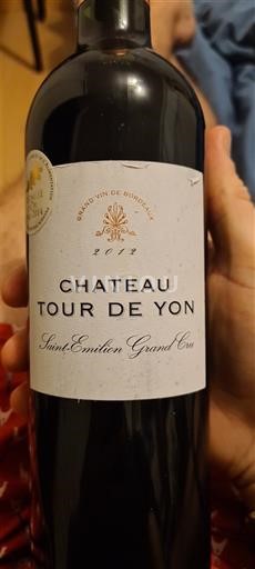 Bordeaux Saint-Émilion Grand Cru Château Tour de Yon 2012