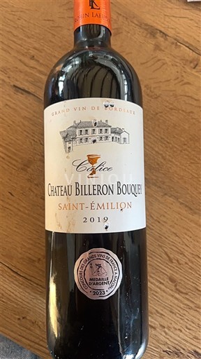 Bordeaux Saint-Émilion Château Billeron Bouquey 2019