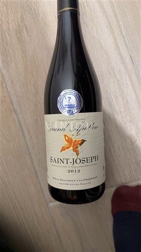 Viinit Rouge sec Grand Apollon La Perdrix 2012 Ranska Rhônen laakso Saint-Joseph AOC