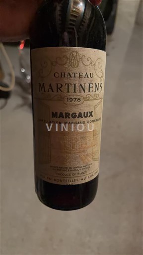 Bordeaux Margaux Château Martinens 1978