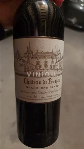 Bordeaux Saint-Émilion Grand Cru Château Pressac 2014