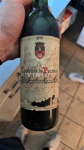 Bordeaux Saint-Émilion Grand Cru Château Pressac 1970