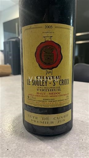 Bordeaux Haut-Médoc Château Le Souley Sainte Croix Tête de Premier Jus 2005