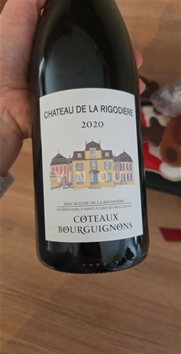 Viner Rouge sec Château La Rigodière 2020 Frankrike Bourgogne Bourgognebackar AOC
