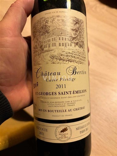 Bordeaux Saint-Georges-Saint-Émilion Château Bertin Prestige 2011
