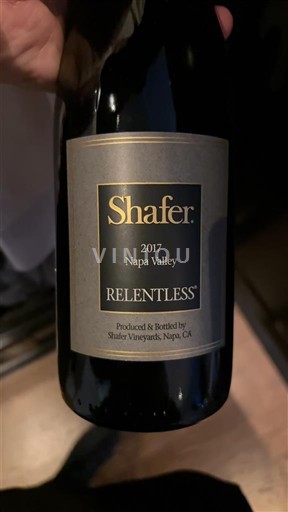 Vùng trồng nho được cấp phép California Napa Valley Shafer Vineyards Relentless 2017