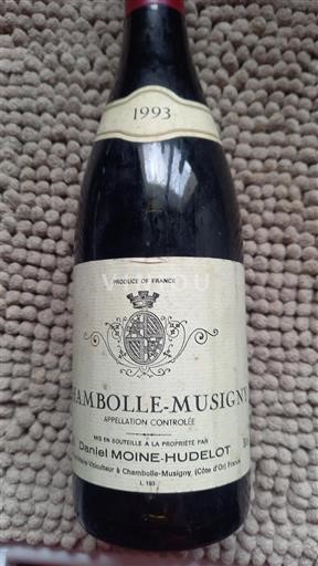 Vinos Rouge sec Daniel Moine-Hudelot 1993 Francia Borgoña Chambolle-Musigny AOC