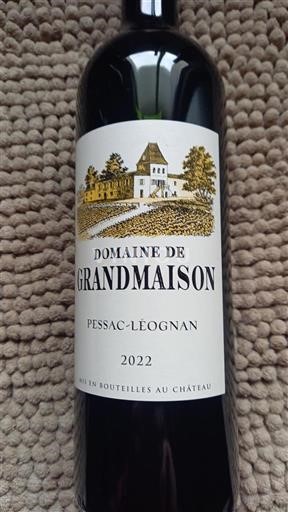 Bordeaux Pessac-Léognan Domaine Grandmaison 2022