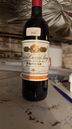Bordeaux Pauillac Grand Cru Château Croizet-Bages 1990