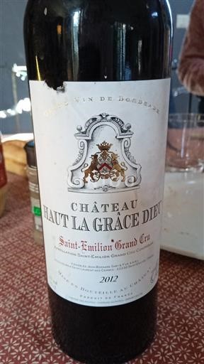 Bordeaux Saint-Émilion Grand Cru Grand Cru Château Haut La Grâce Dieu 2012