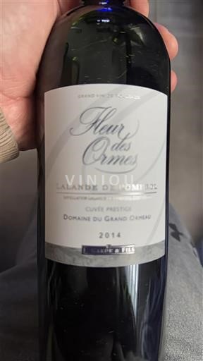 Bordeaux Lalande-de-Pomerol Domaine Grand Ormeau Fleur des Ormes Prestige 2014