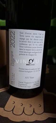 Valais No especificado Daniel Magliocco & Fils SA Humagne Rouge 2022