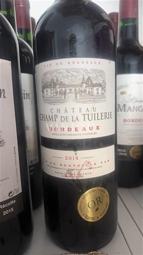 Bordeaux Château Champ de la Tuilerie 2014